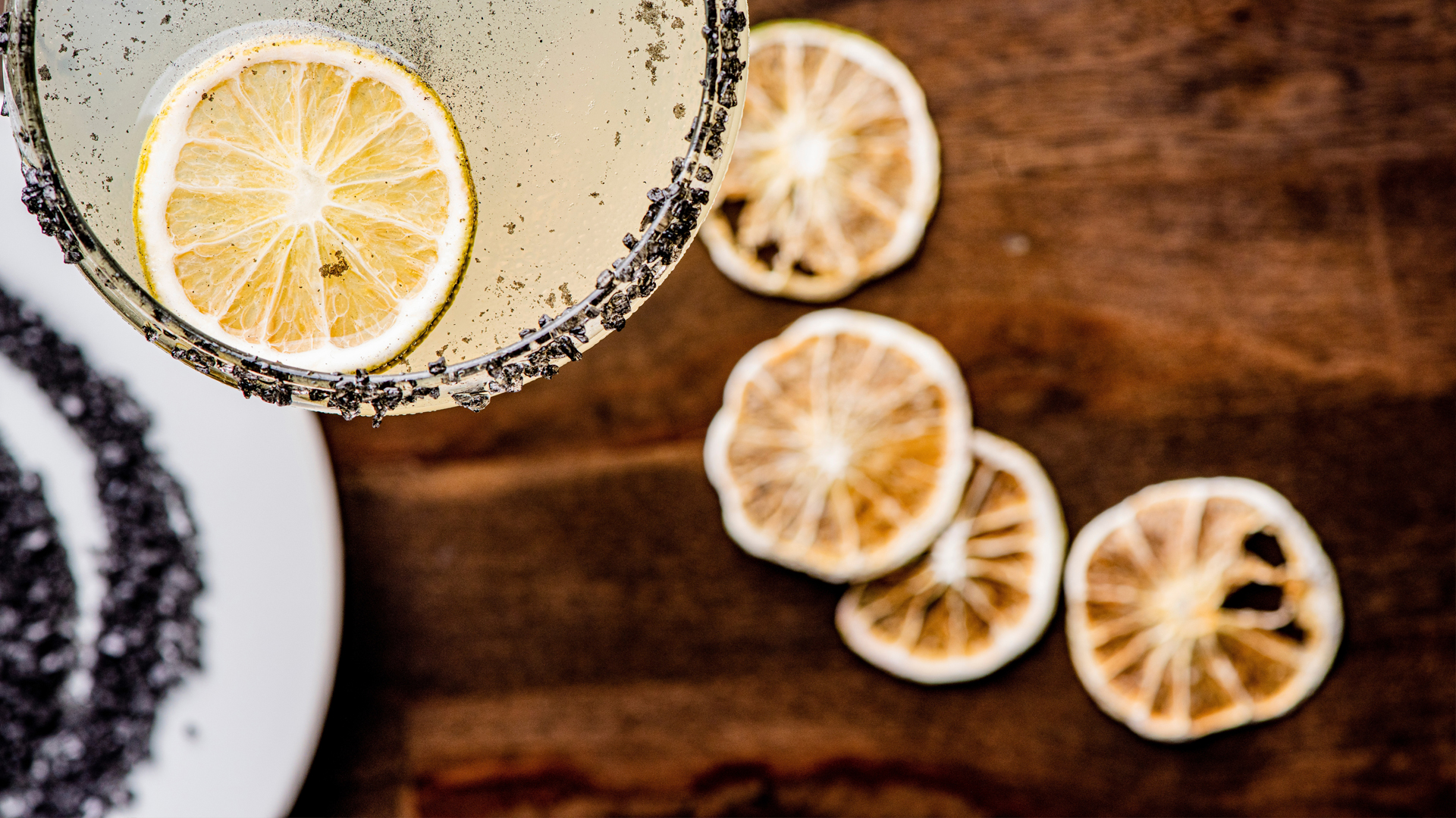 Top angle view of a cocktail