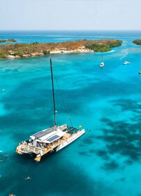 Island and boat image